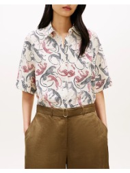 tommy hilfiger ess linen ss shirt ww0ww48925-0f6 multi