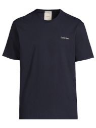 calvin klein ss micro logo crewneck tee lv04lc255g-cef darkblue