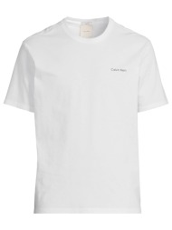 calvin klein ss micro logo crewneck tee lv04lc255g-yaf white