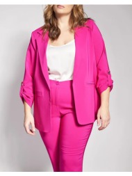 parabita σακάκι κρεπ με γυριστά μανίκια 012610709393-018 fuchsia