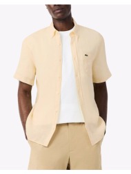lacoste υποκαμισο κμ s sleeved shirt 3ch5699-056 lightyellow