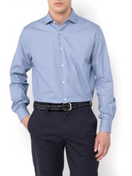 the bostonians πουκαμισο dobby custom fit semi-rex custom fit 3anp2483-blue blue