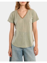 molly bracken ladies knitted tee t427ep-sage green khaki