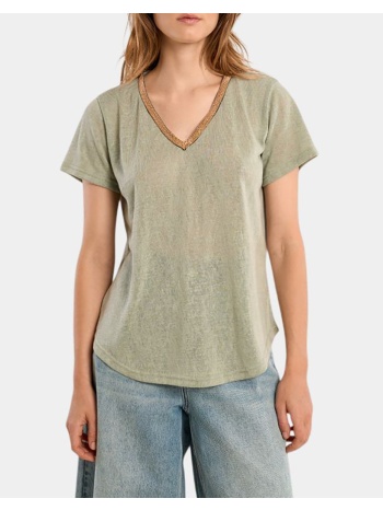 molly bracken ladies knitted tee t427ep-sage green khaki