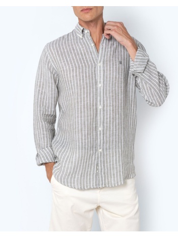 the bostonians πουκαμισο acorn λινο regular fit stripe σε προσφορά