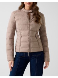 guess new vona logo jacket μπουφαν γυναικειο w6rl02wj492-a10l biege