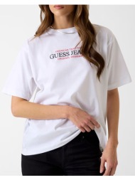 guess jeans gj ss cn os american tr tee μπλουζα γυναικειο w4yi08k8hm0-g011 white