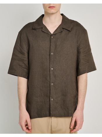 staff ron man shirt linen short sleeve 30%linen 70%co σε προσφορά