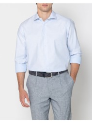 the bostonians πουκαμισο dobby custom fit semi-rex custom fit 3anp2462-light lightblue