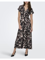 only onlnova life vis mollie long dress wvn 15317842-black719 monstera multi