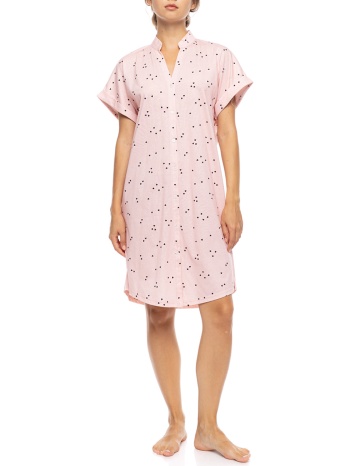 pink label nightgown buttoned little heart pink s1578-type σε προσφορά