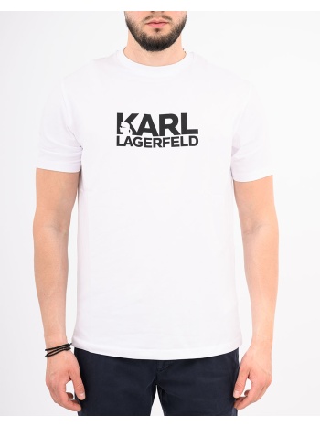 karl lagerfeld t-shirt crewneck nos 755780-500235-10 white σε προσφορά