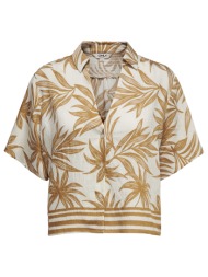 only onlizzy s/s shirt wvn 15373618-cloud dancerwood trush multi
