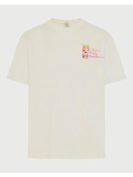funky buddha ανδρική μπλούζα κοντό μανίκι και τύπωμα fbm013-085-04-off white offwhite