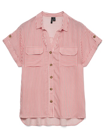 vero moda vmbumpy ss shirt wvn noos 10310139-snow σε προσφορά