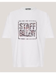 staff marzia t-shirt short sleeve 100% cotton 63-004.055-ν0010 white