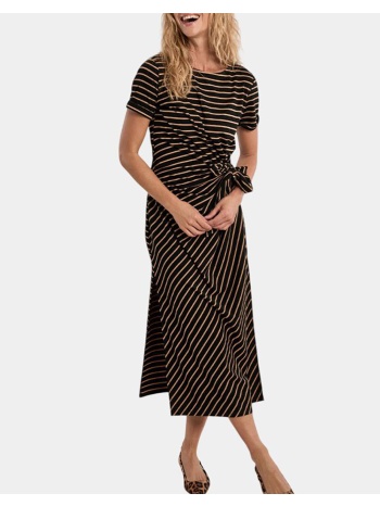 molly bracken ladies knitted dress t2219ep-beige/black multi σε προσφορά