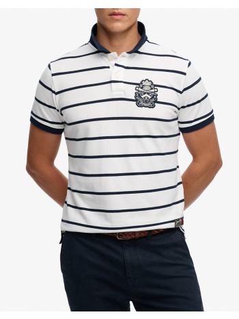 superdry d2 crest stripe polo μπλουζα ανδρικο m1110467a-vcd σε προσφορά