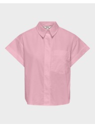 only onlkeri s/s fold shirt wvn 15369556-romance rose pink