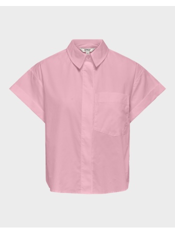 only onlkeri s/s fold shirt wvn 15369556-romance rose pink σε προσφορά