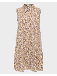 only onlthea nova s/l vis shirt dress wvn 15369020-dull gold716 abstract zigzag mixed