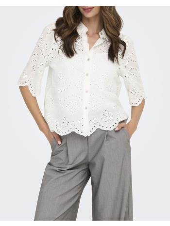 only onlvalais s/s shirt wvn noos 15351106-cloud dancer σε προσφορά