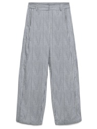 vero moda vmselma hw barrel pants wvn noos 10345666-navy blazersnow white gray