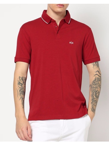armani exchange polo shirt xm001289af10363-u5101 darkred σε προσφορά