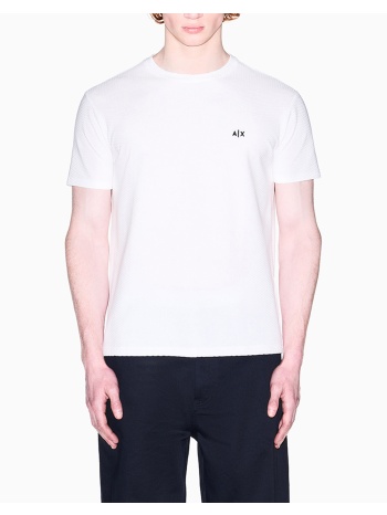 armani exchange t-shirt xm002453af10337-u0009 offwhite σε προσφορά