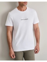 navy&green μπλουζα λαιμοκοψη 24tu.346/4r-white white