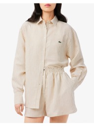 lacoste πουκαμισο μμ shirt ls 3cf1429-8gi sandybrown