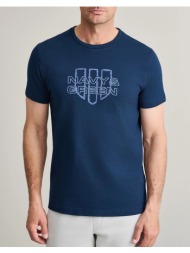 navy&green μπλουζα λαιμοκοψη 24tu.347/5r-dark blue darkblue