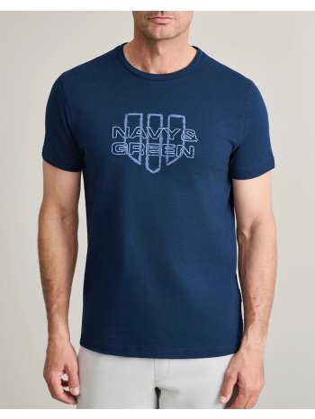 navy&green μπλουζα λαιμοκοψη 24tu.347/5r-dark blue darkblue σε προσφορά