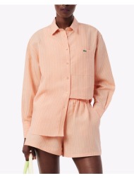 lacoste πουκαμισο μμ shirt ls 3cf1429-4hi coral