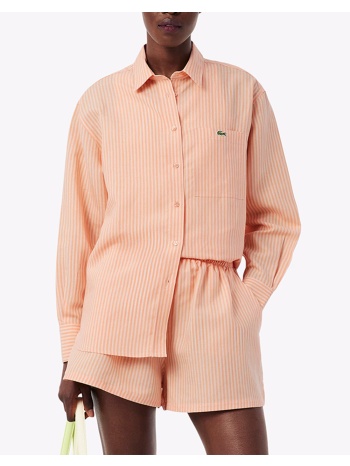 lacoste πουκαμισο μμ shirt ls 3cf1429-4hi coral σε προσφορά