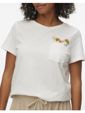 vero moda vmkarma s/s o-neck t-shirt jrs btq 10345912-snow σε προσφορά