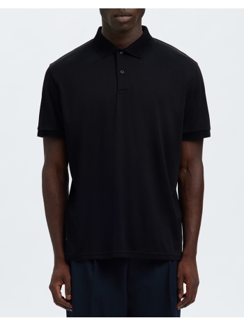 selected slmfave button ss polo noos 16099994-black black σε προσφορά