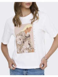 only onlsusan s/s print top box jrs 15372179-bright whitesusan pulse offwhite
