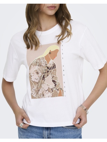only onlsusan s/s print top box jrs 15372179-bright σε προσφορά
