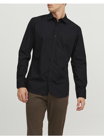 jack&jones jjejoe shirt ls plain noos 12187222-black black σε προσφορά