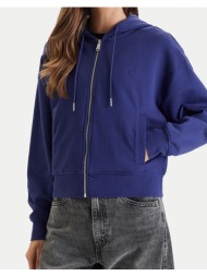 calvin klein ls monogram terry crop relaxed f lv047f208g-4tx purple