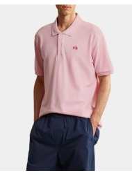 la martina μπλουζα polo κμ man polo s/s sleeve cotton piq 3lmbpmp11-05221 lightpink