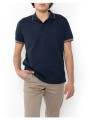 the bostonians μπλουζα polo pique waffle regular fit 3ps1301-blue darkblue