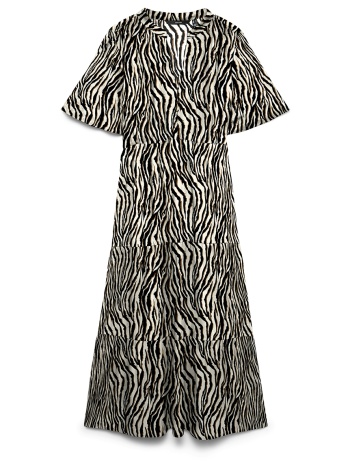 vero moda vmeasy joy s/s v-neck 7/8 dress wvn σε προσφορά
