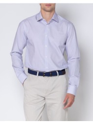 the bostonians πουκαμισο charles ποπλινα slim fit classic slim fit 3acp2490-indigo indigo