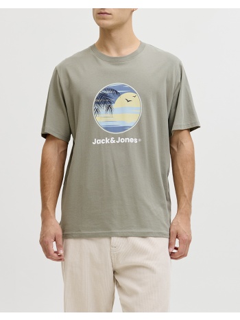 jack&jones jjperry tee ss crew neck 12288351-vetiver khaki σε προσφορά