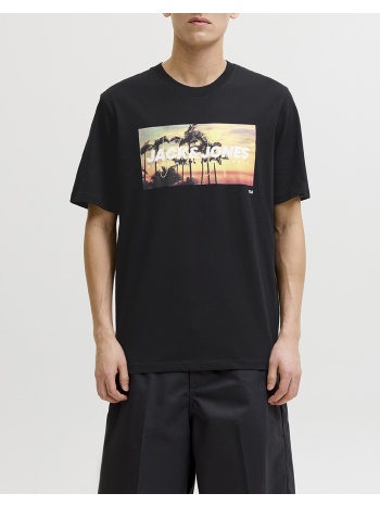 jack&jones jjindiana tee ss crew neck ln 12288112-black σε προσφορά