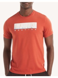 nautica μπλουζα t-shirt κμ sustainable sailing competition dp/rb 3ncv65100-8c4 darkorange