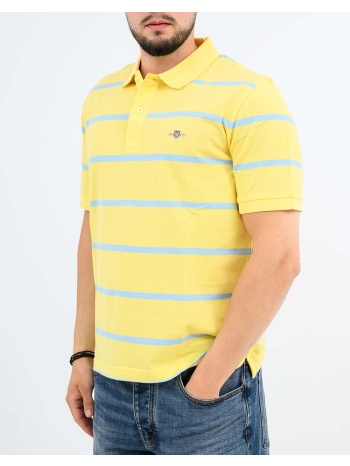 gant μπλουζα κμ striped ss polo 3g2014094-714 yellow σε προσφορά