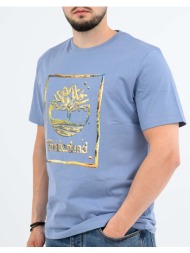 timberland water stack logo short sleeve tee tb0a5mv4-b88 steelblue